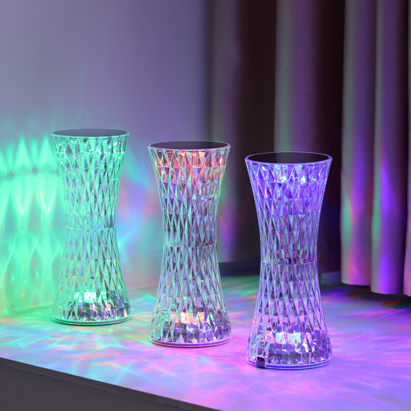Desk Lamp - Crystal Bedside Table Lamps Xmas Acrylic