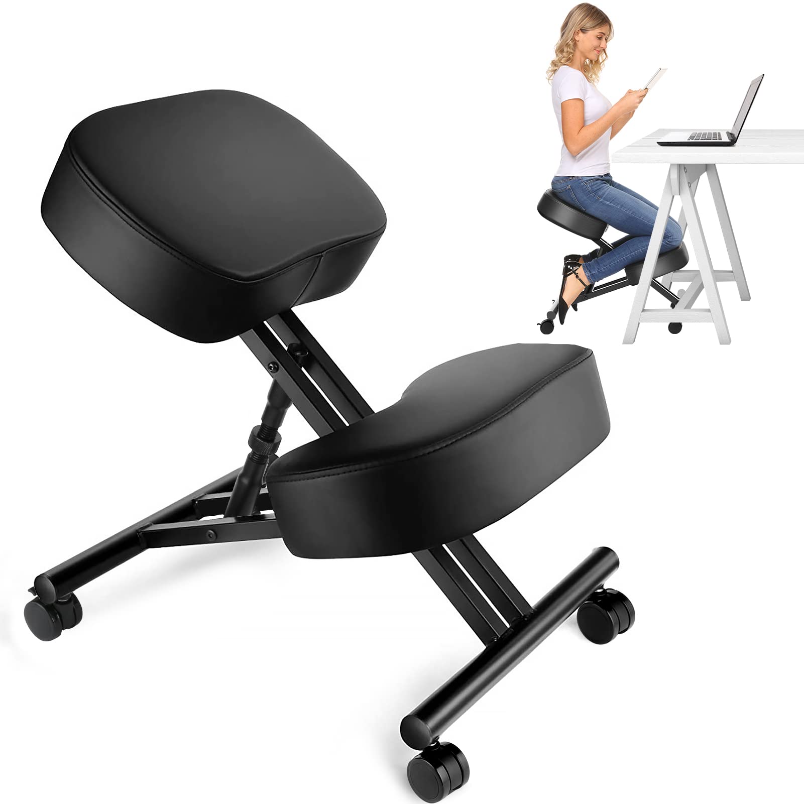 Office Stool - Kneeling Chair Ergonomic for Office, Adjustable