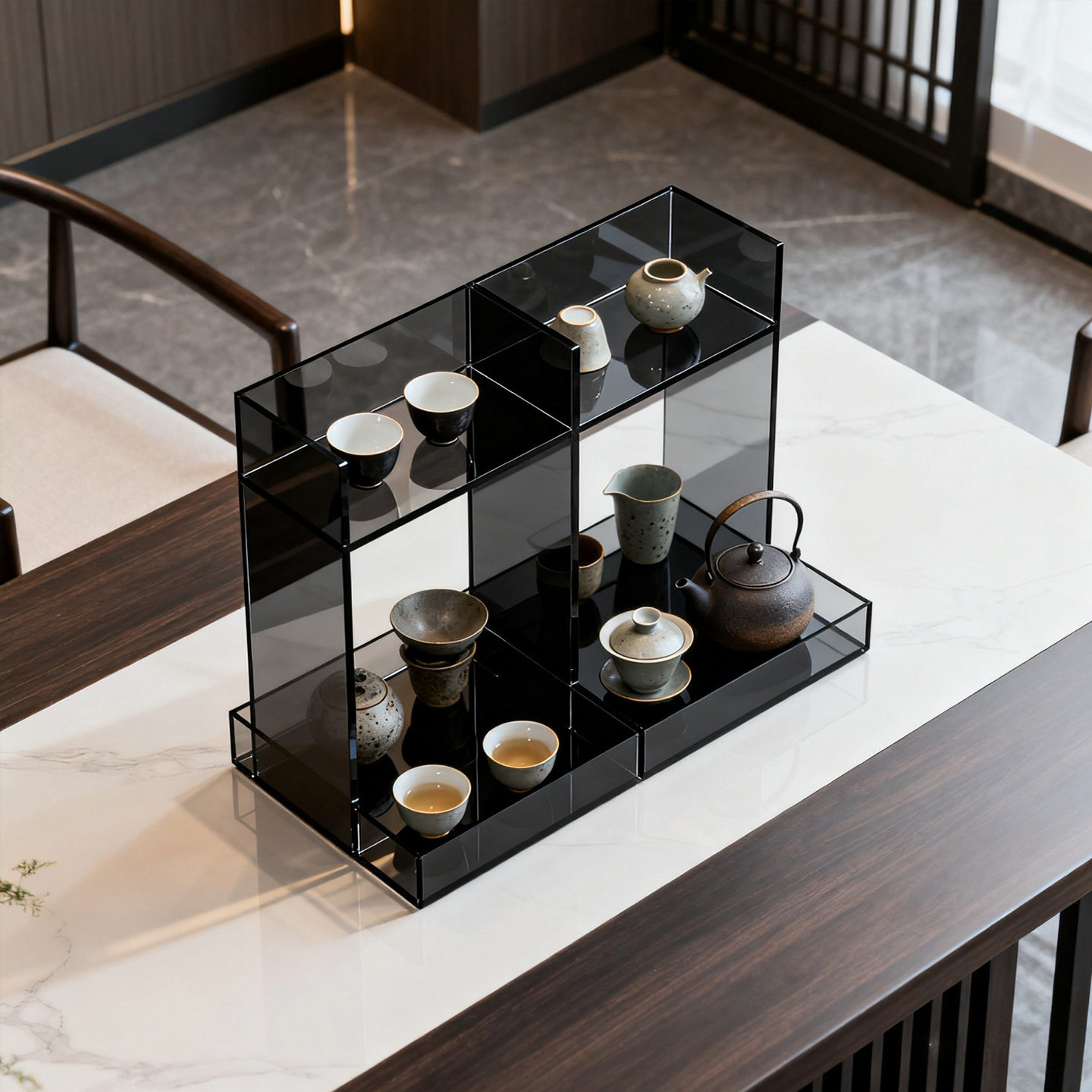 Printer Stand - Teacup rack Acrylic Bogu Tea room
