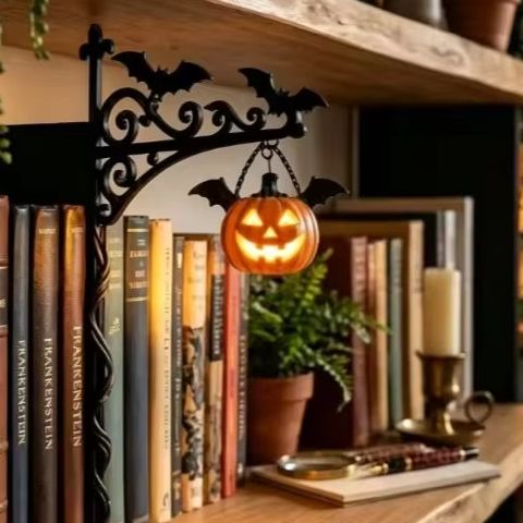 Bookshelf - Ghost Bookshelf Lantern，Library Mini Bookshelf Lamp,