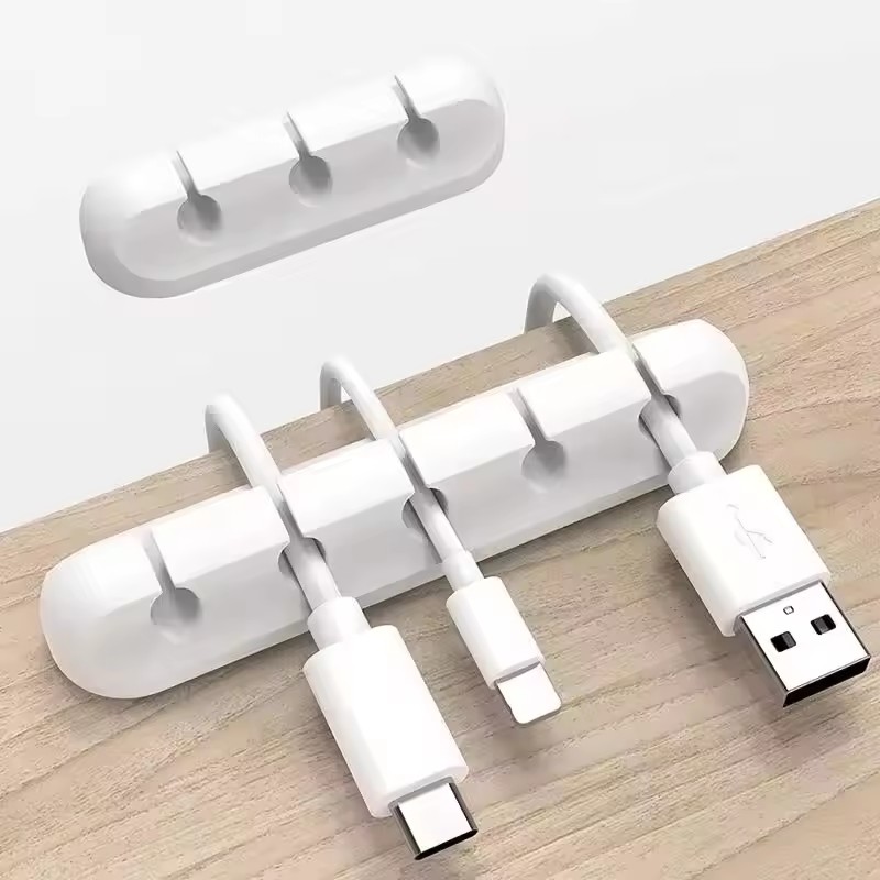Desk Organizer - Silicone USB Cable Clip Winder Organizer