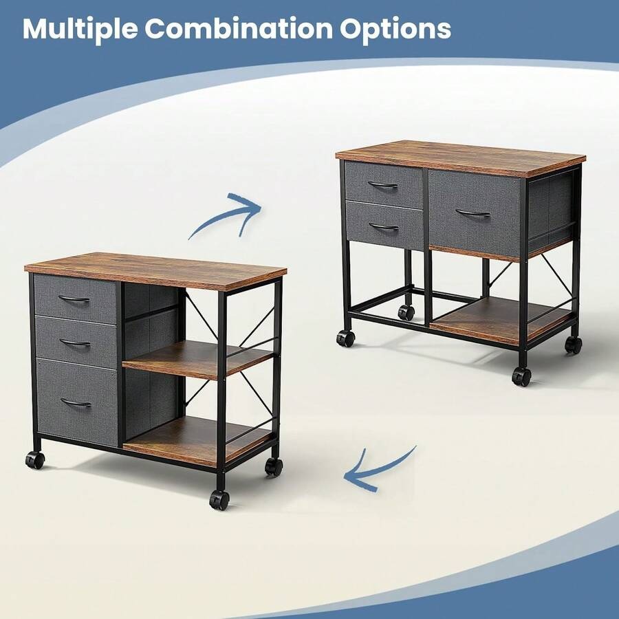 Sweetcrispy 3-Tier Mobile File - Printer Stand 评论和价格