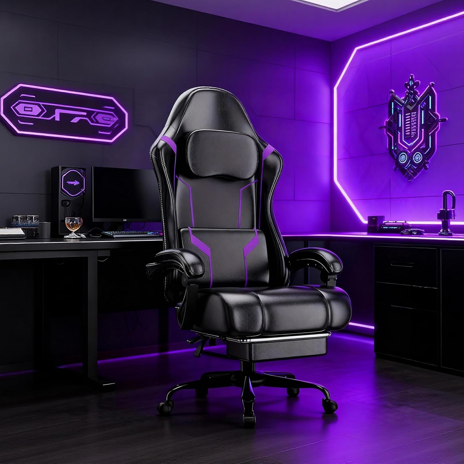 Ergonomic Gaming Chair with Po - Office Chair Cushion 评论和价格