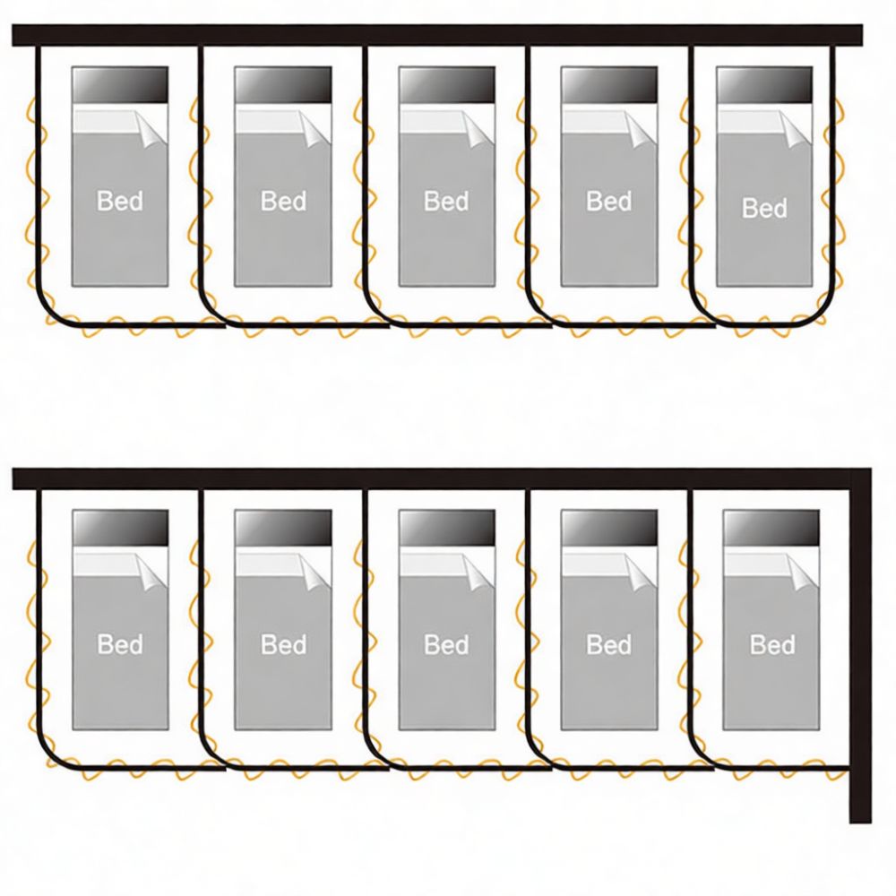 Bent Curtain Rod Track For Med - Partition Screen Divider 评论和价格