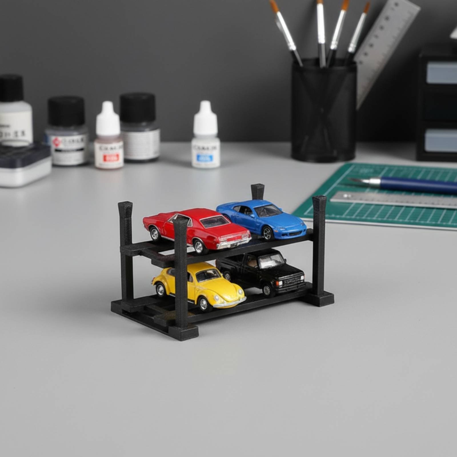Model Car Display Rack Double- - Standing Desk 评论和价格