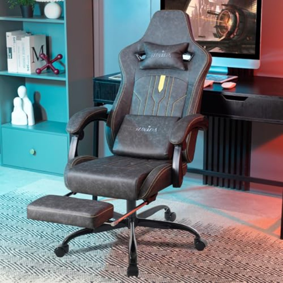 Gaming chair with footrest for - Office Chair Cushion 评论和价格