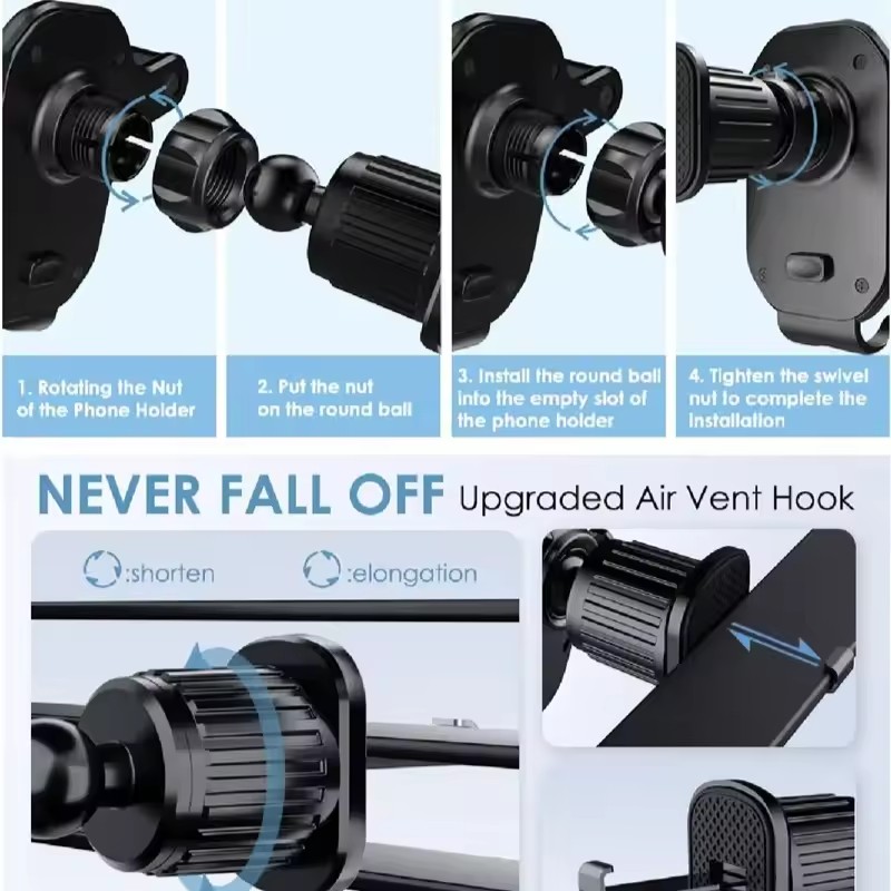 Universal Car Hook Base Phone  - Mobile Pedestal Cabinet 评论和价格