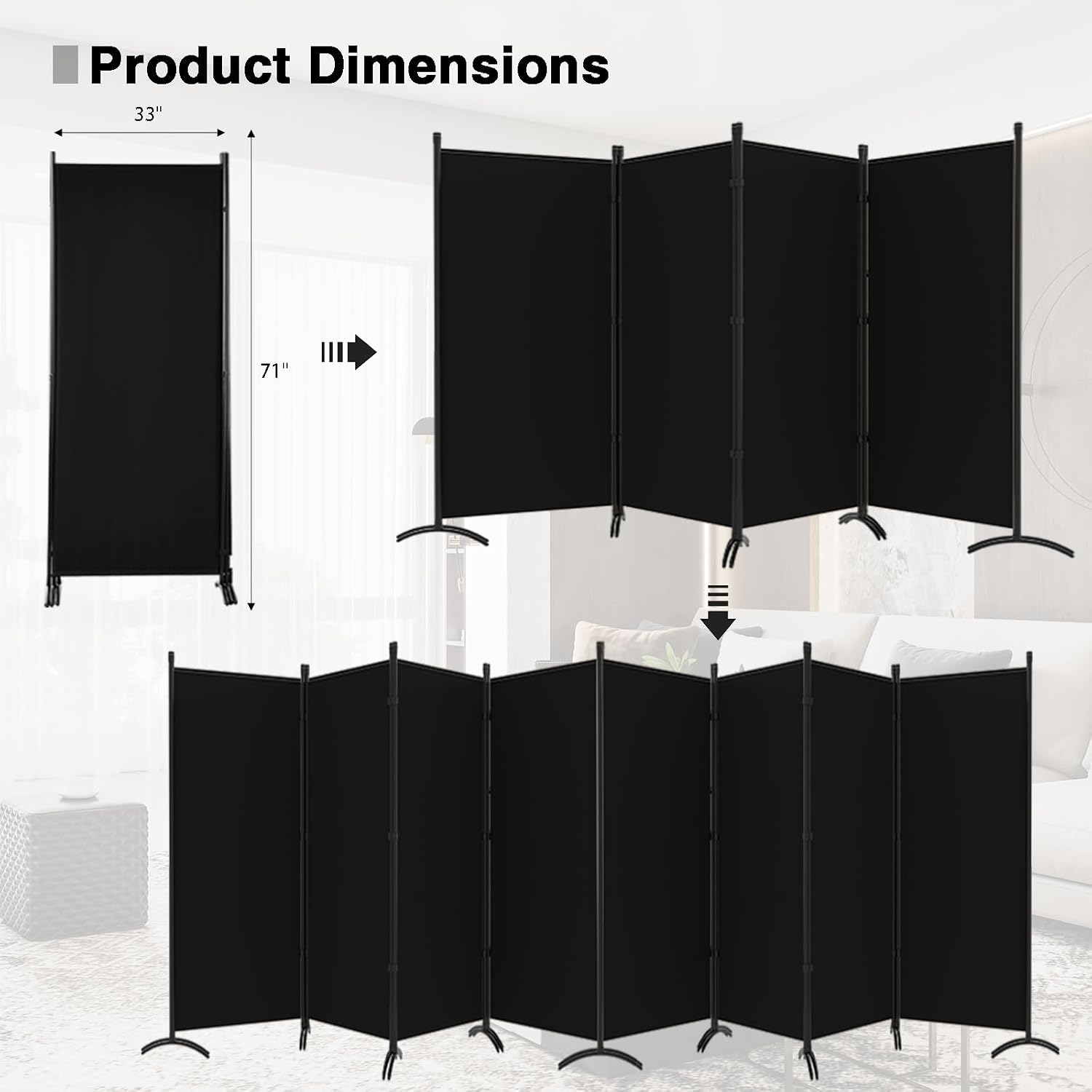 Room Divider-Folding Privacy S - Partition Screen Divider 评论和价格