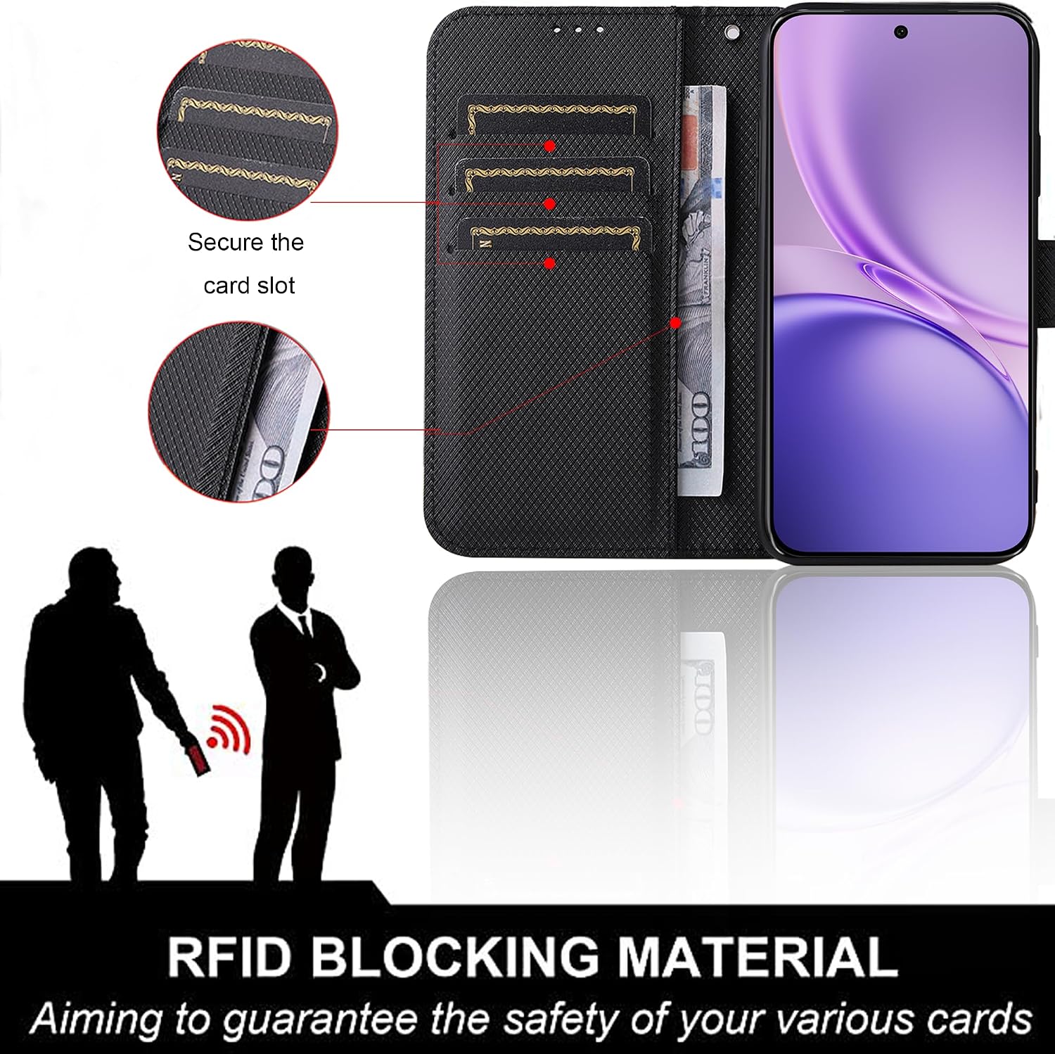 Plain Leather Flip Wallet Case - Bookshelf 评论和价格