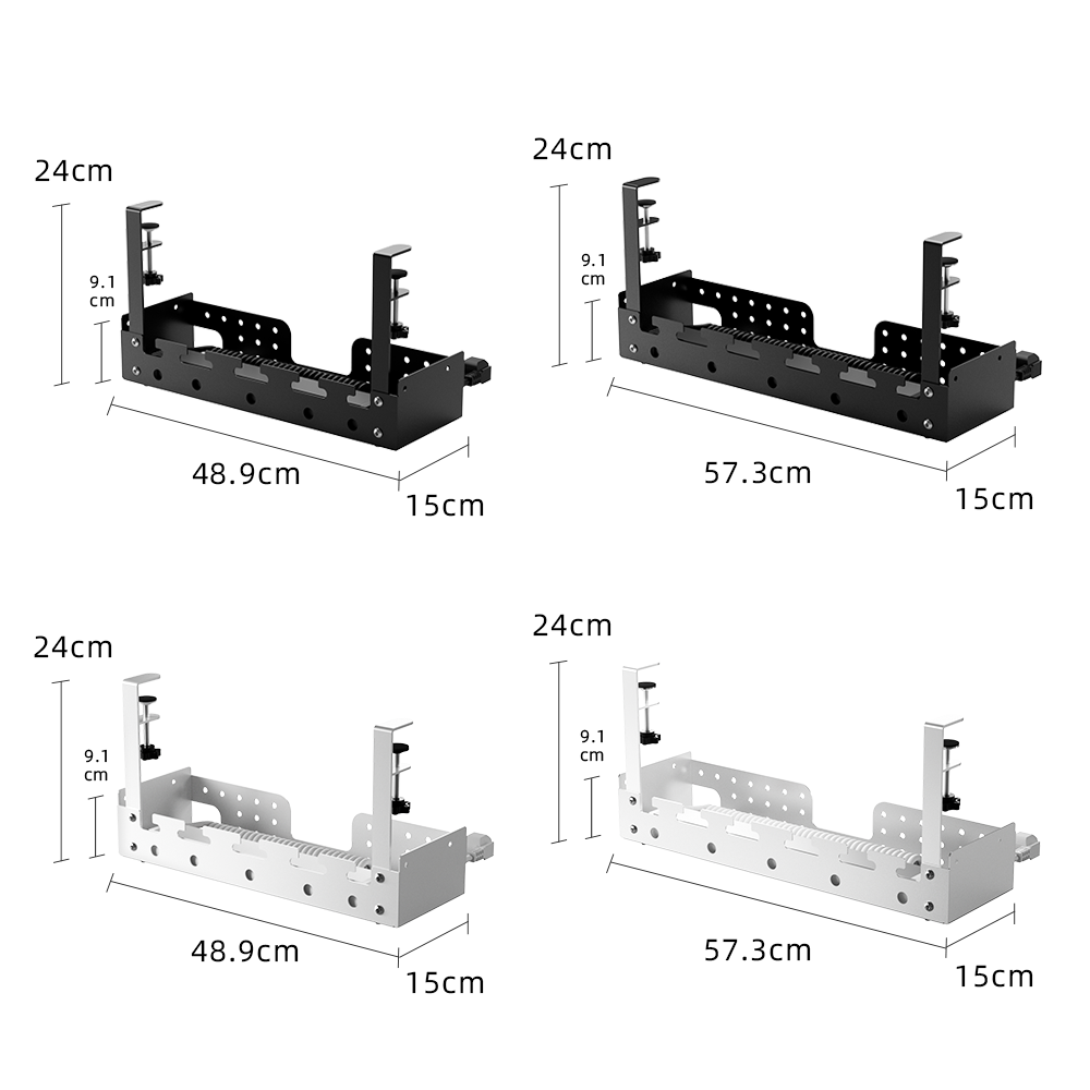 No Drill Under Desk Cable Mana - Desk Organizer 评论和价格
