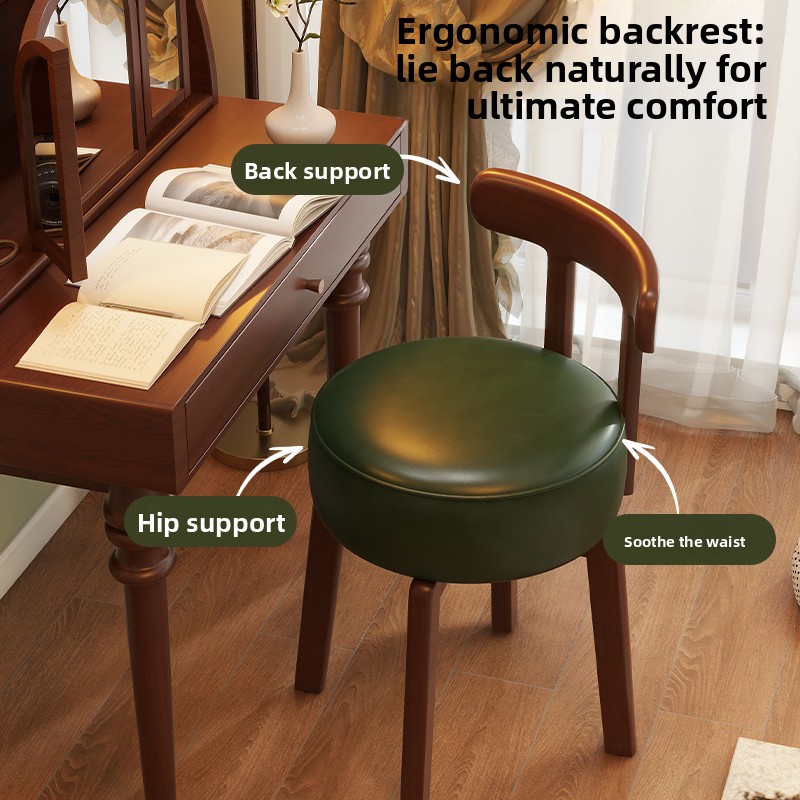 Solid wood rotating dressing c - Office Chair Cushion 评论和价格