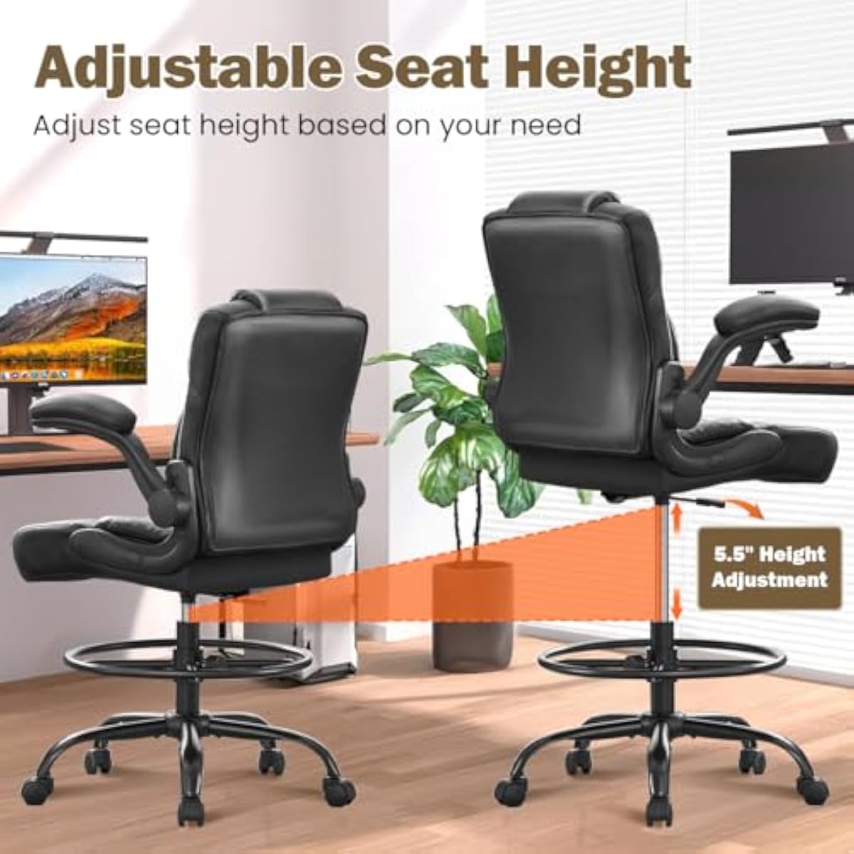 Ergonomic Tall Stool for Stand - Standing Desk 评论和价格