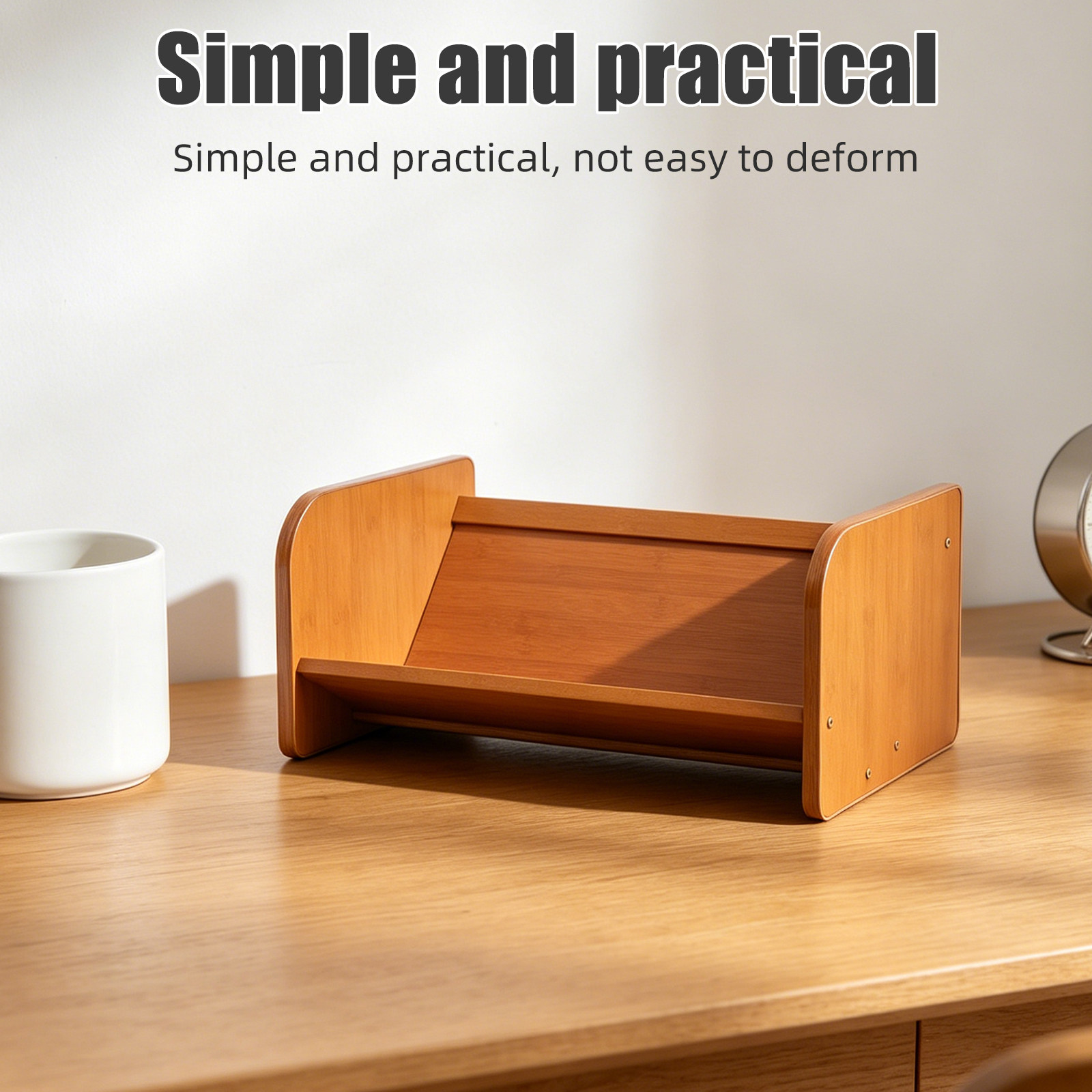 Bamboo Vinyl Record Holder Org - Desk Organizer 评论和价格