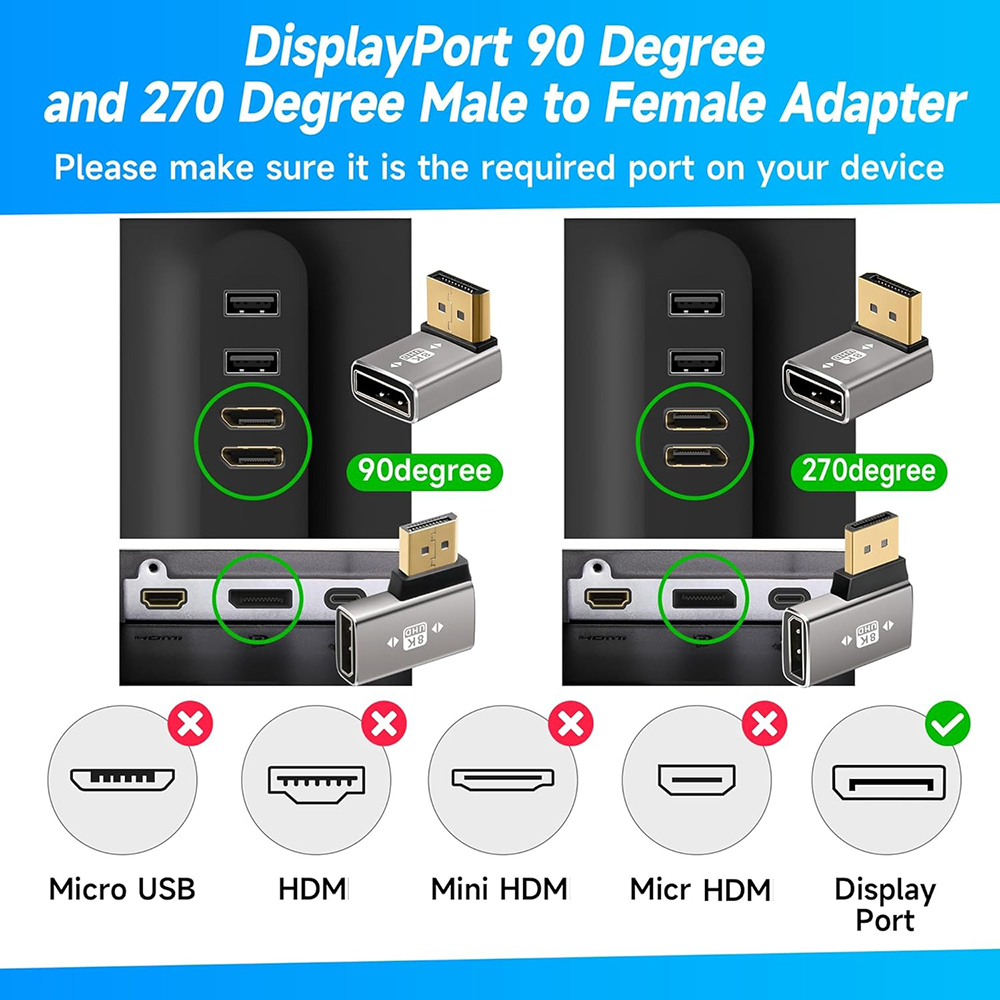 90 Degree DisplayPort1.4 Adapt - Monitor Stand 评论和价格