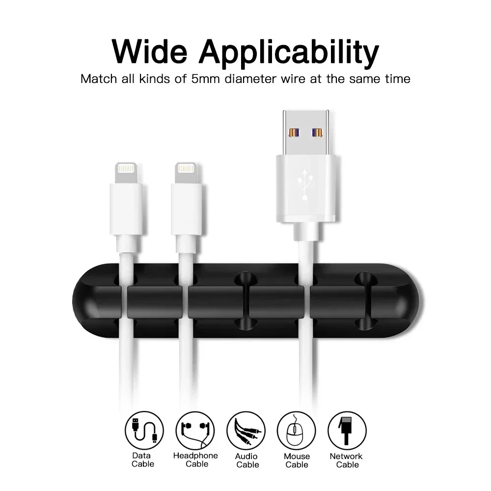 Silicone USB Cable Organizer U - Desk Organizer 评论和价格