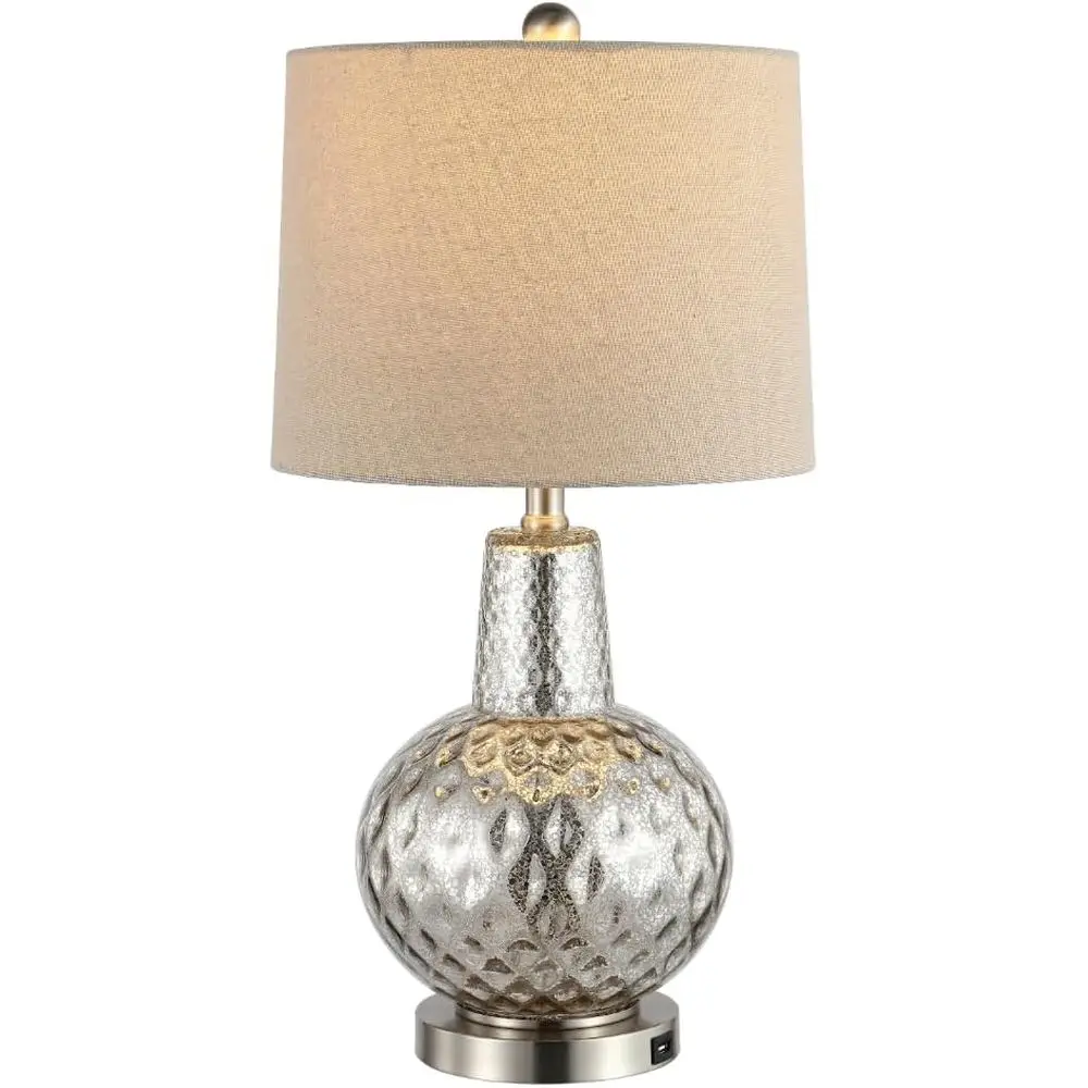 24-inch Silver/Ivory Shade LED - Desk Lamp 评论和价格